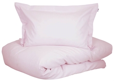Lyserødt sengetøj 140x220 cm - 100% egyptisk bomuldssatin - Turiform sengetøj - Sengesæt med smalle striber 